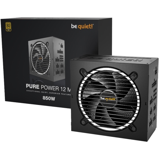 

Блок питания 850 Вт ATX be quiet! PURE POWER 12 M, 120 мм, 80 Plus Gold (BN344), PURE POWER 12 M
