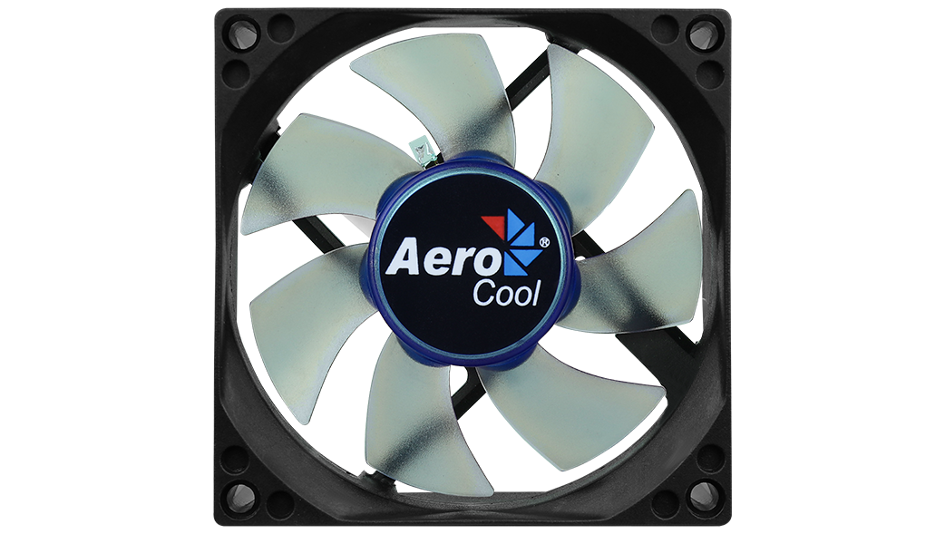 Вентилятор AeroCool Motion 8 Blue, 80 мм, 2000rpm, 25.3 дБ, 4-pin Molex, 1шт, синий (Motion 8 Blue LED) - фото 1