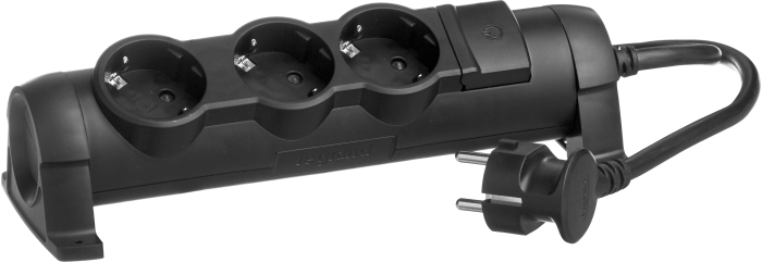

Сетевой фильтр Legrand Комфорт, 3-розетки, 3 м, черный (694602), Комфорт