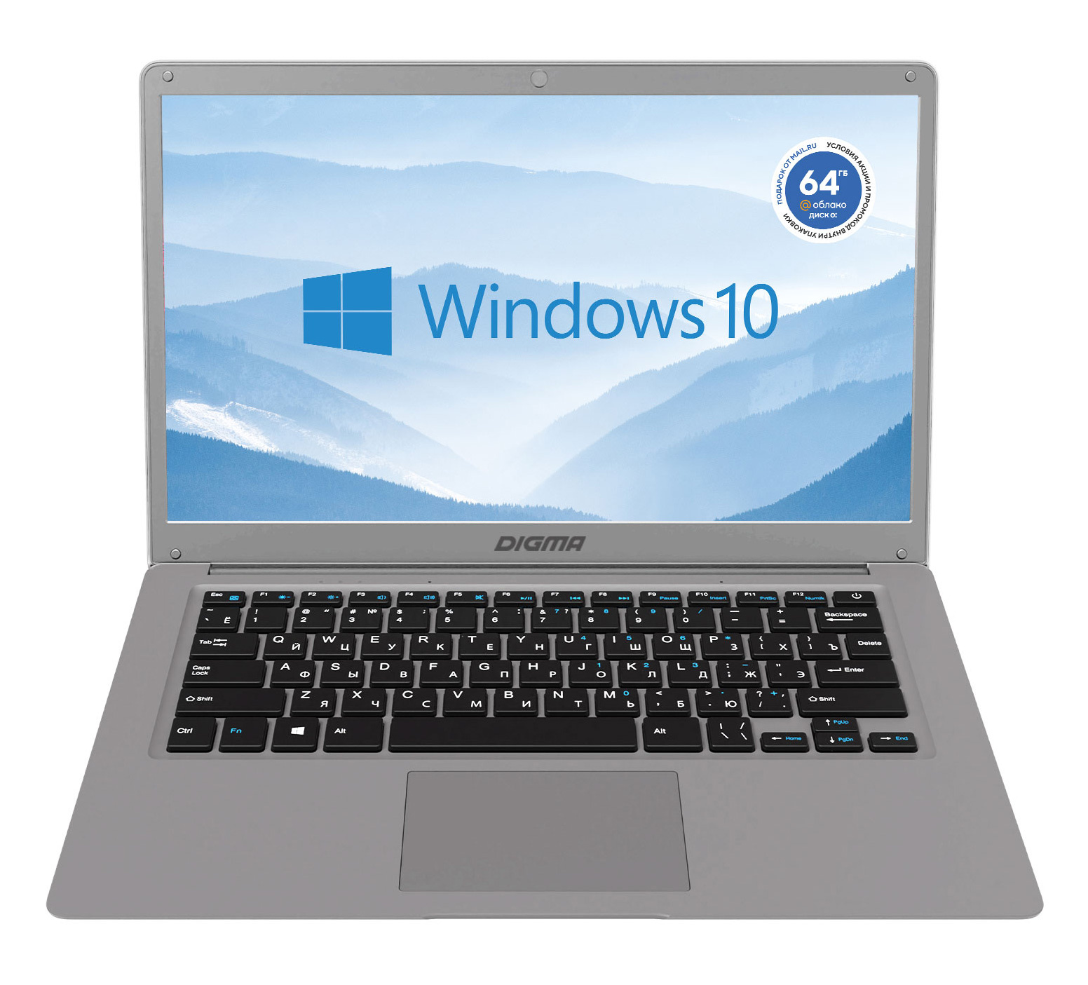 

Ноутбук Digma EVE 14 C415 14" IPS 1920x1080, Intel Celeron N3350 1.1 ГГц, 4Gb RAM, 128Gb eMMC, W10, серый (NCN144BXW01), C415