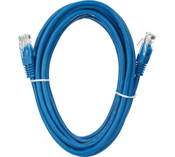 Патч-корд UTP кат.5e, 3 м, RJ45-RJ45, синий, Aopen/Qust (ANP511_3M_B)