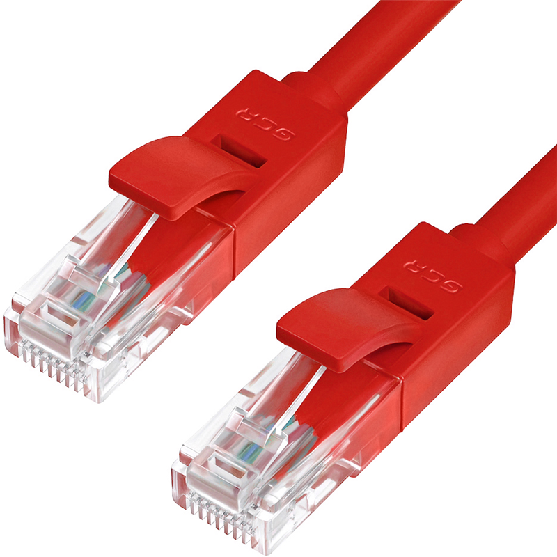 Патч-корд Greenconnect (GCR) UTP, кат.5e, 40 м, RJ45-RJ45, красный