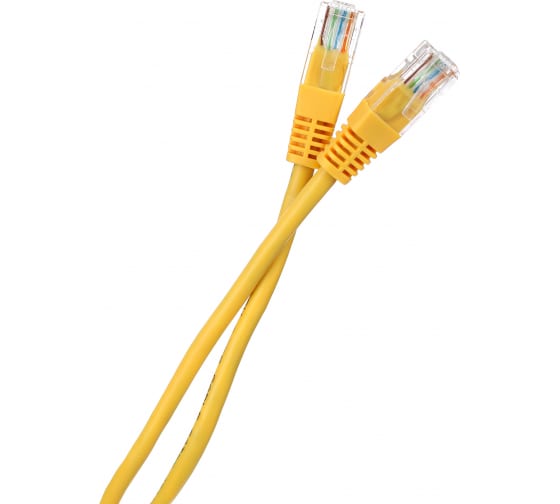 Патч-корд UTP кат.5e, 5 м, RJ45-RJ45, желтый, Aopen/Qust (ANP511_5M_Y)