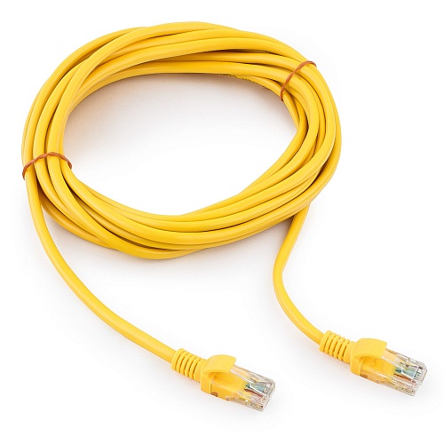 

Патч-корд UTP кат.5e, 5 м, RJ45-RJ45, желтый, Cablexpert (PP10-5M/Y)