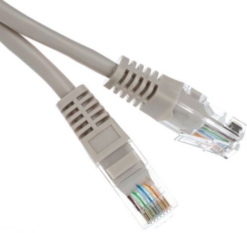 Патч-корд UTP кат.5e, 5 м, RJ45-RJ45, серый, Aopen/Qust (ANP511_5M)