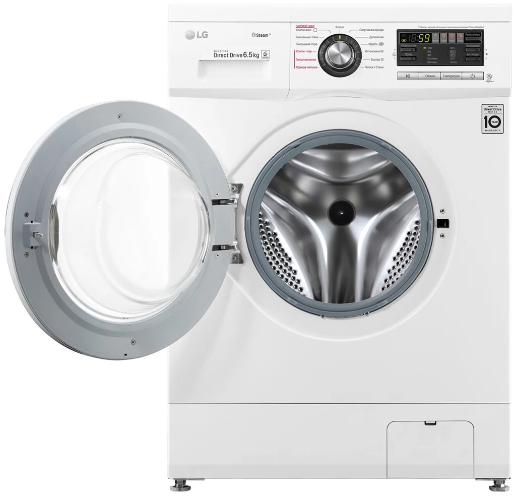 

Стиральная машина LG F1296WDS0, 6.5 кг, 1200 об/мин, белый (F1296WDS0), F1296WDS0