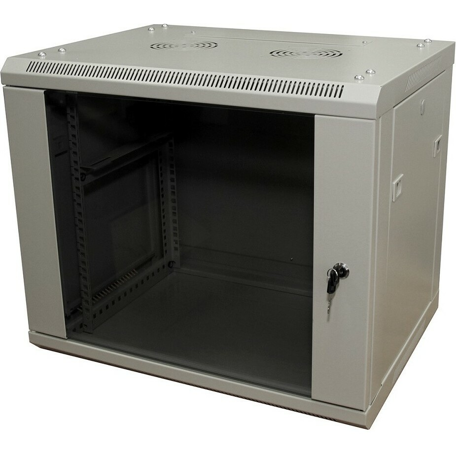 Шкаф телекоммуникационный настенный 6U 600x350 мм, стекло/металл, серый, разборный, Neomax NCB-WM6U-6035GK3-100-GY (NCB-WM6U-6035GK3-100-GY)