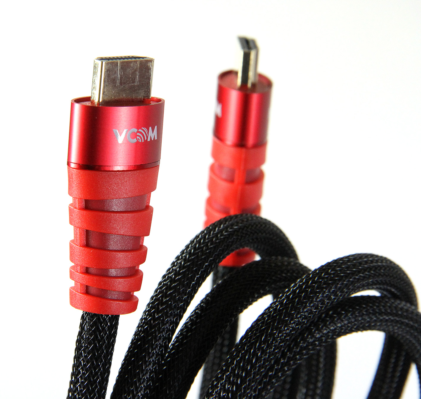 

Кабель HDMI-HDMI v2.0 VCOM, 1.8m (CG526S-1.8MR), Черный/красный