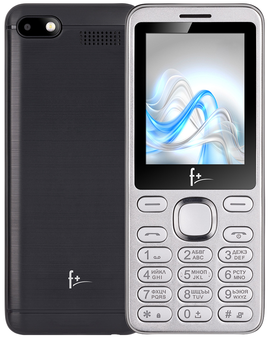 

Мобильный телефон F+ S240, 2.4" 320x240 TFT, 32Mb RAM, 32Mb, BT, 1xCam, 2-Sim, 1000 мА·ч, micro-USB, серебристый (S240 Silver), S240