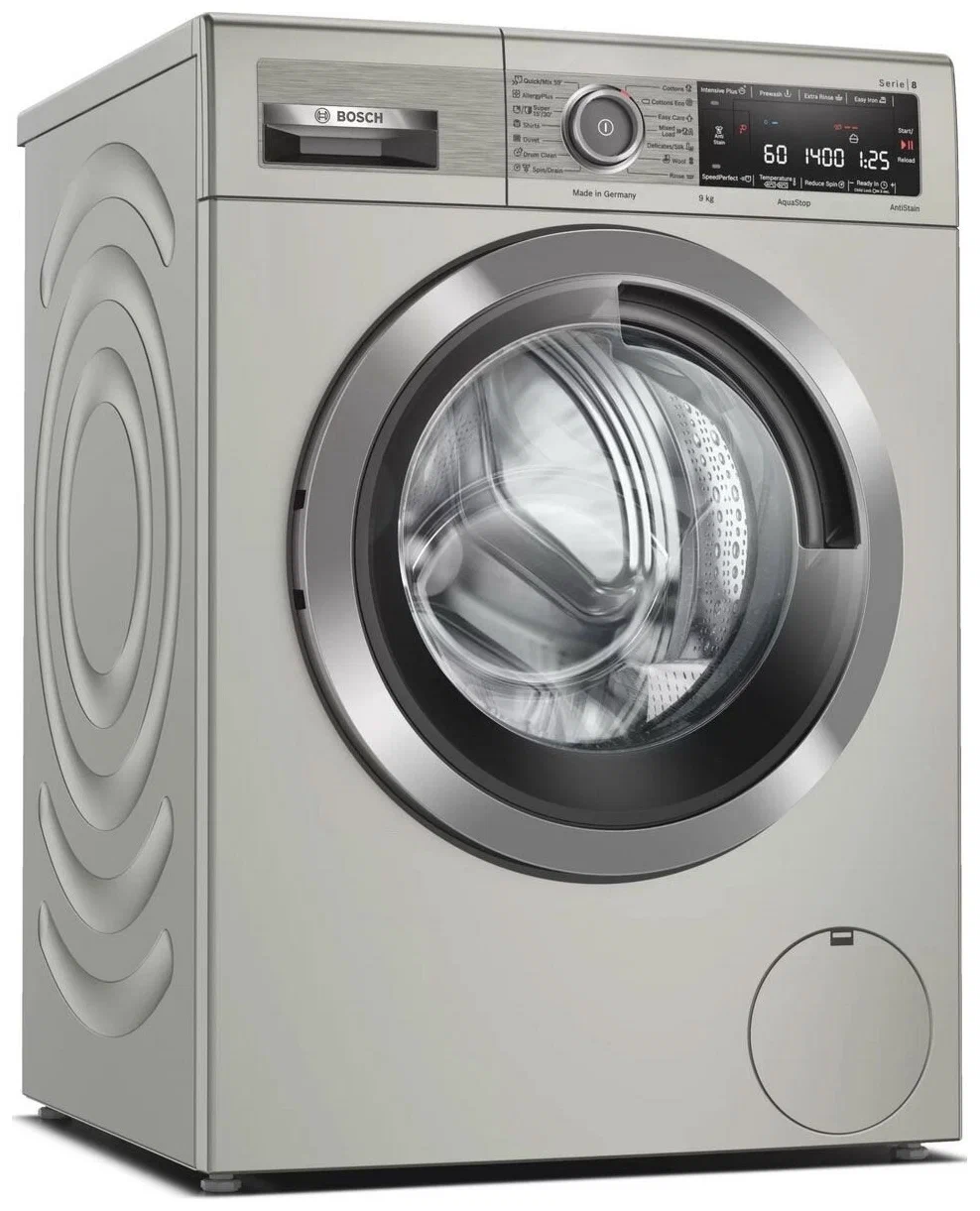 

Стиральная машина Bosch Serie 8 WAV28MX0ME, 9 кг, 1400 об/мин, серебристый (WAV28MX0ME), WAV28MX0ME