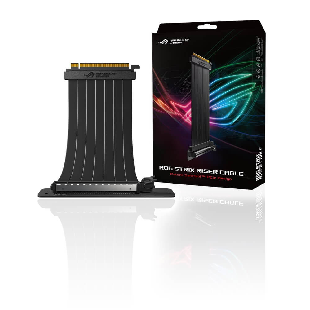 

Переходник (адаптер) PCI-Ex16(M)-PCI-Ex16(F) v3.0, экранированный, 24 см, черный ASUS ROG (90DC0080-B09000)