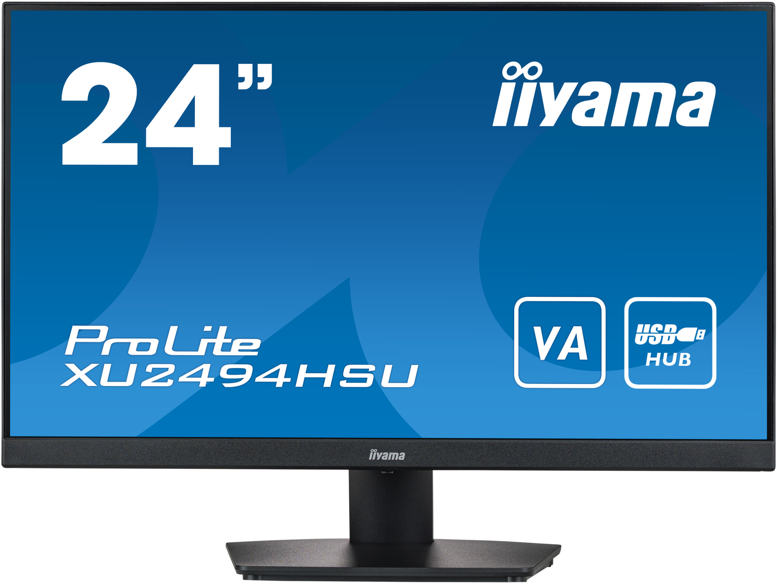 

Монитор 24" Iiyama ProLite XU2494HSU-B2 VA, 1920x1080 (16:9), 250кд/м2, 4 мс, 178°/178°, HDMI, DisplayPort, USB-Hub, черный (XU2494HSU-B2), XU2494HSU-B2