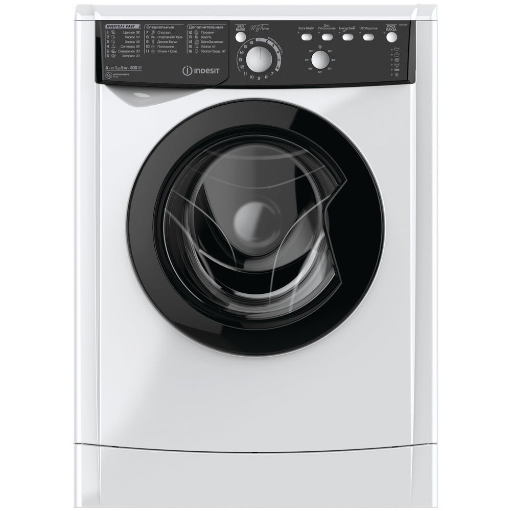 

Стиральная машина Indesit EWSB 5085 BK CIS, 5 кг, 800 об/мин, белый/черный (EWSB5085BKCIS), EWSB 5085 BK CIS