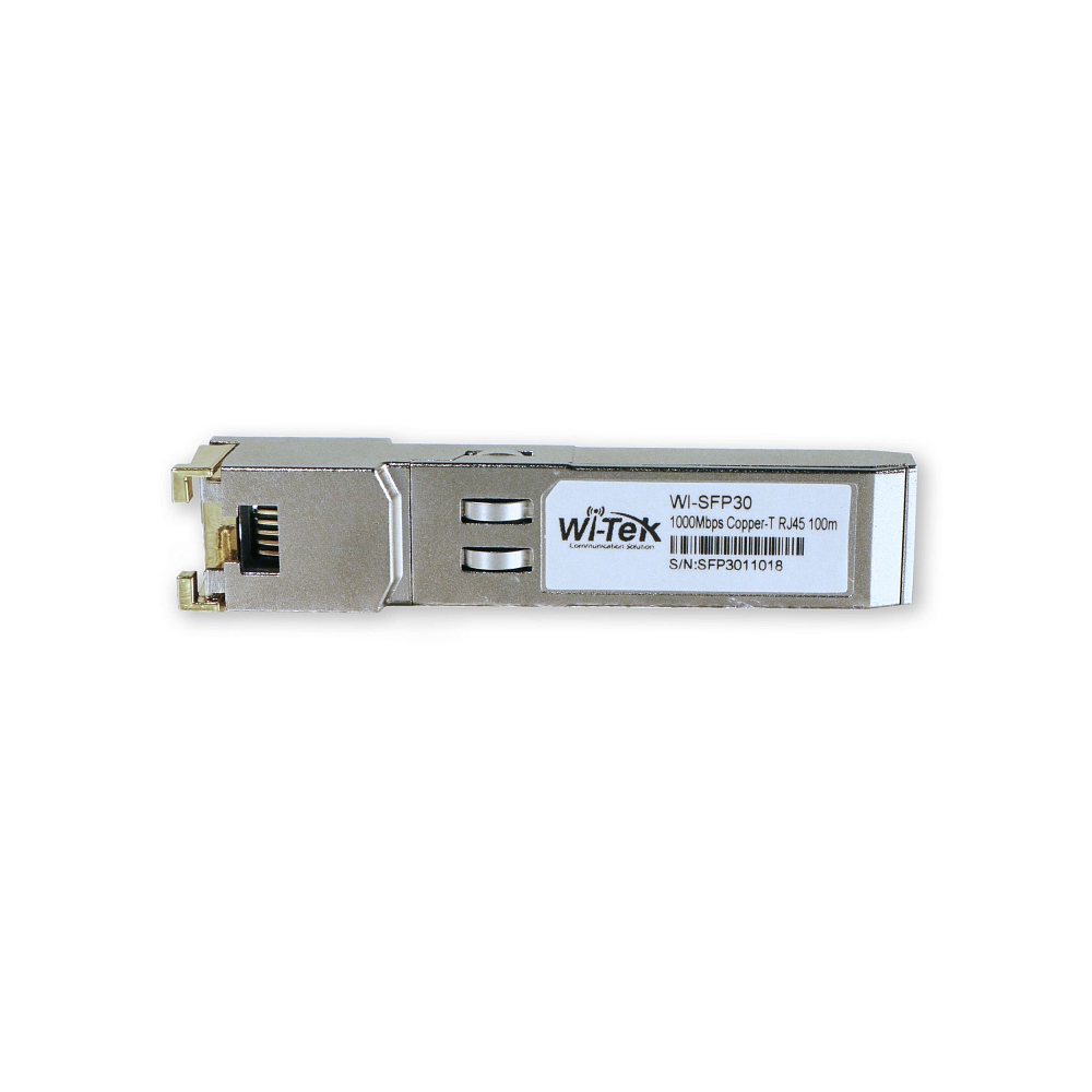 

Модуль SFP Wi-Tek WI-SFP30, 100 м, RJ-45, 1 Гбит/с, DDM, WI-SFP30