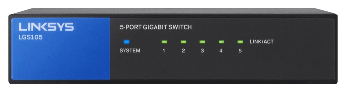 

Коммутатор Linksys GS105-EU 5-Ports 10/100/1000Mbps, LGS105