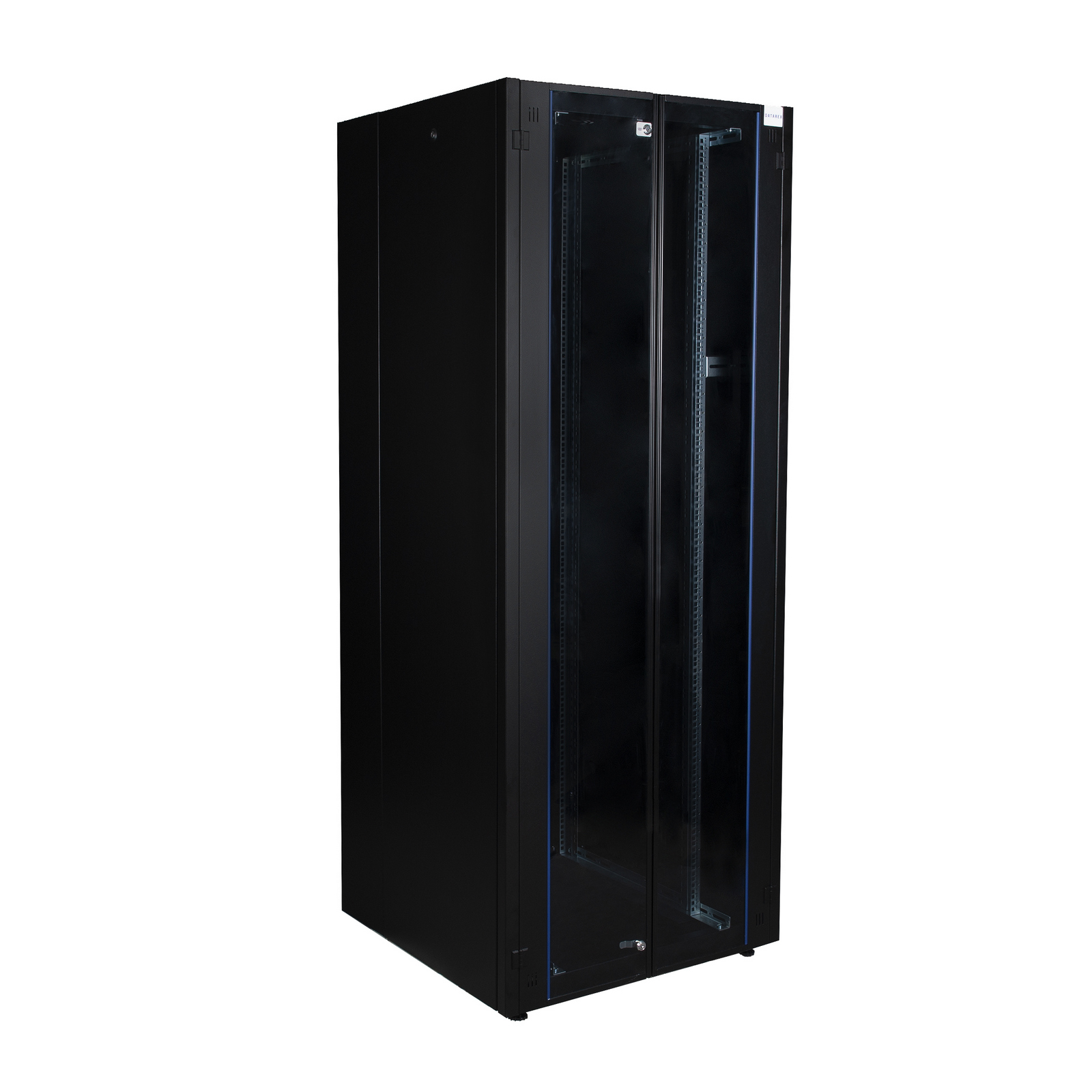 Шкаф телекоммуникационный напольный 26U 800x800 мм, стекло/металл, черный, разборный, Datarex DR-738221 (DR-738221)