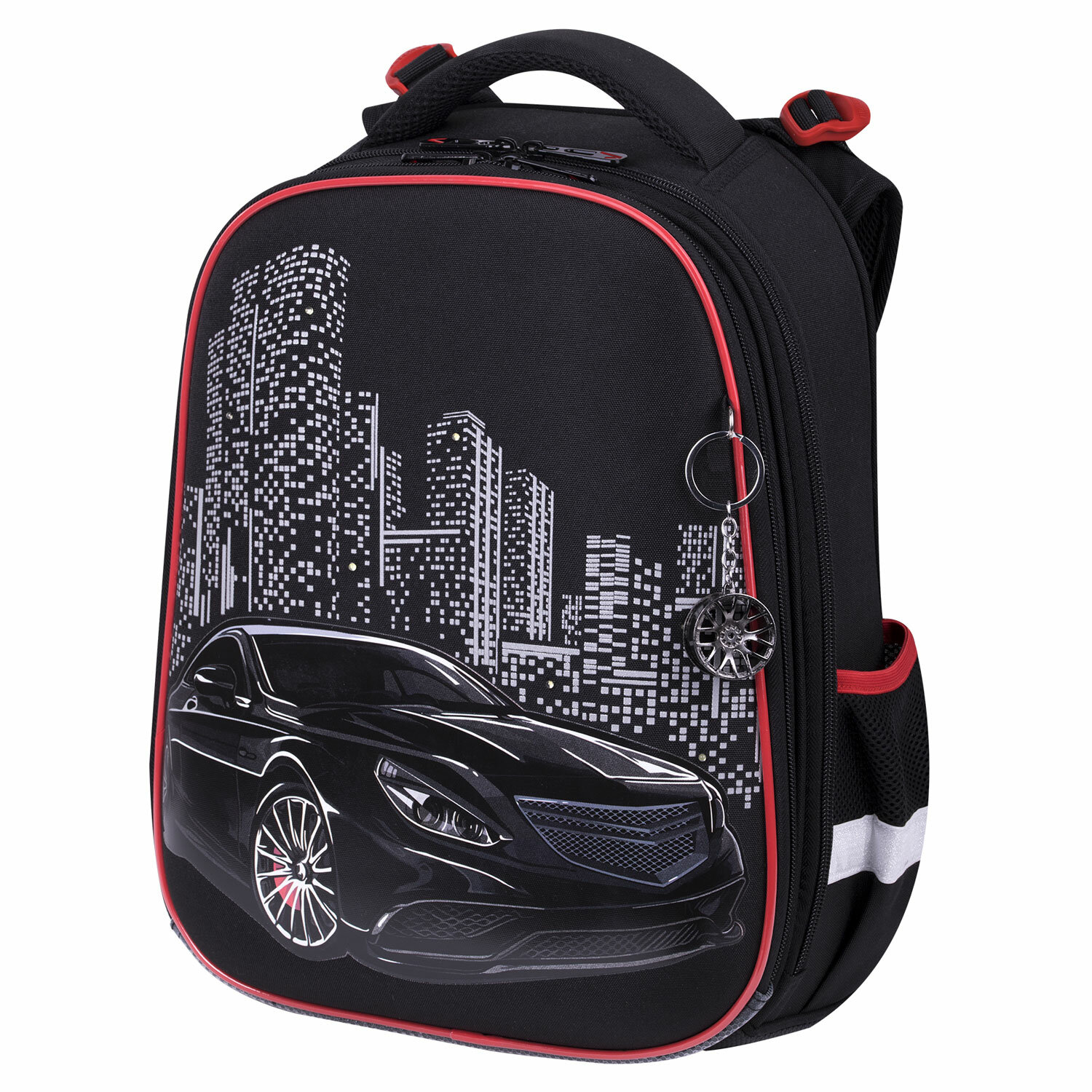 

Ранец Brauberg Premium City car, анатомическая, вентилируемая, формоустойчивая спинка, 2 отделения, черный/красный (271356)