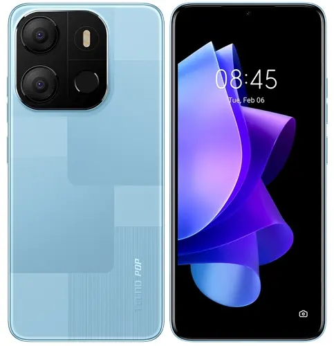 

Смартфон Tecno POP 7, 6.56" 1612x720 TN, Unisoc SC9863A1, 2Gb RAM, 64Gb, 3G/4G, Wi-Fi, BT, Cam, 2-Sim, 5000 мА⋅ч, Micro-USB, Android 12, синий (BF6 POP 7 64+2 Blue), POP 7