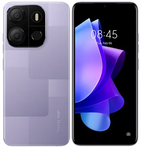 

Смартфон Tecno POP 7, 6.56" 1612x720 TN, Unisoc SC9863A1, 2Gb RAM, 64Gb, 3G/4G, Wi-Fi, BT, Cam, 2-Sim, 5000 мА⋅ч, Micro-USB, Android 12, фиолетовый (BF6 POP 7 64+2 Purple), POP 7