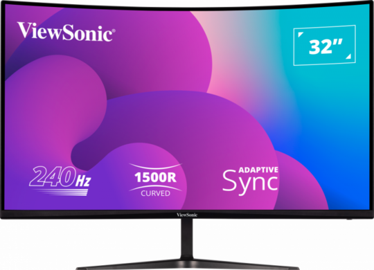 

Монитор 32" Viewsonic VX3219-PC-MHD-2 VA, изогнутый, 1920x1080 (16:9), 300кд/м2, 240 Гц, 1 мс, 178°/178°, HDMI, DisplayPort, черный (VX3219-PC-MHD-2), VX3219-PC-MHD-2