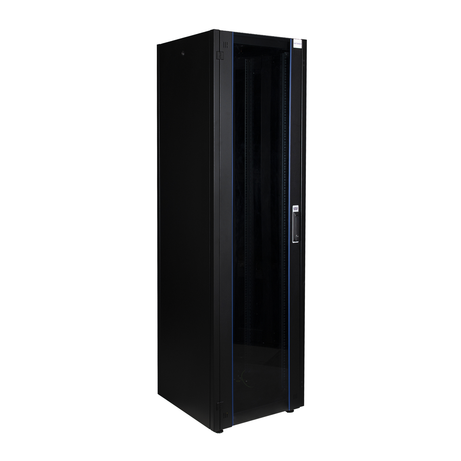 Шкаф телекоммуникационный напольный 47U 600x600 мм, стекло/металл, черный, разборный, Datarex DR-700601 (DR-700601)