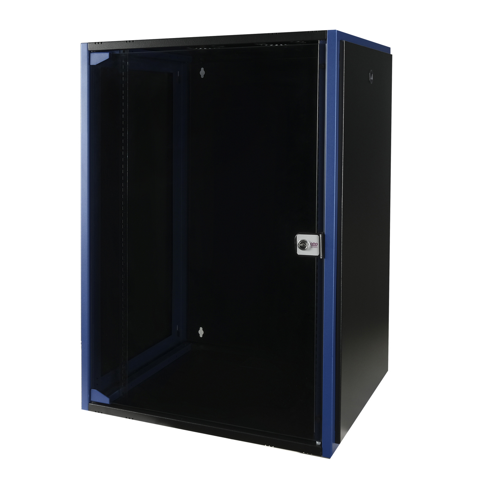 Шкаф телекоммуникационный настенный 18U 600x450 мм, стекло/металл, черный, разборный, Datarex DR-600411 (DR-600411)