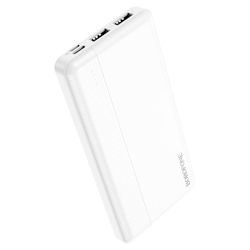 Портативный аккумулятор (Powerbank) Borofone BJ24 Freeway, 10 А·ч, 2xUSB, 2.1А, белый (6974443385120) - фото 1