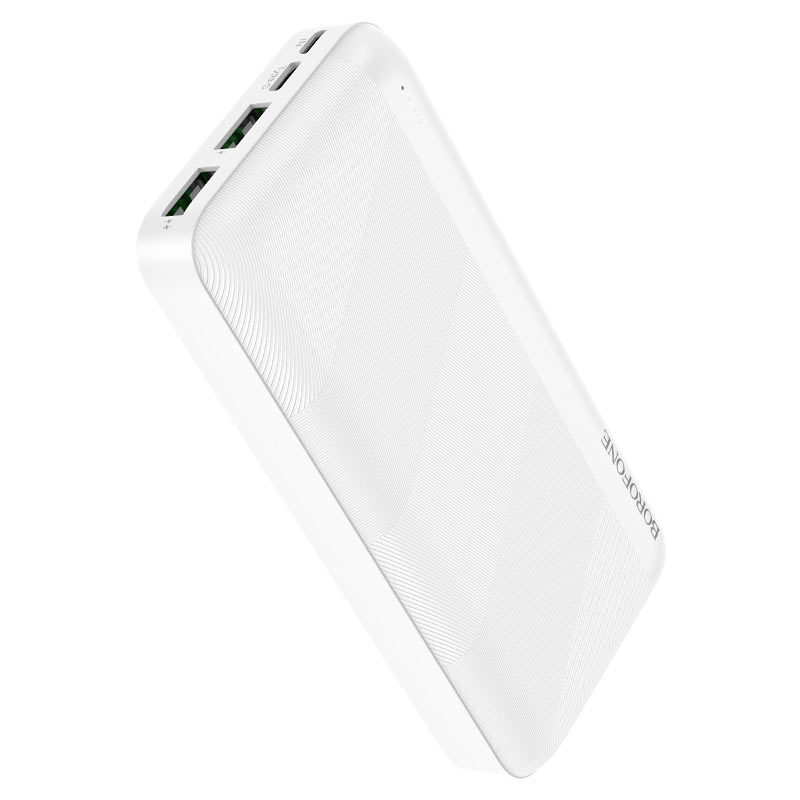 Портативный аккумулятор (Powerbank) Borofone BJ27A, 20 А·ч, 2xUSB, 2.1А, Type-C, QC, белый (6974443388022) - фото 1