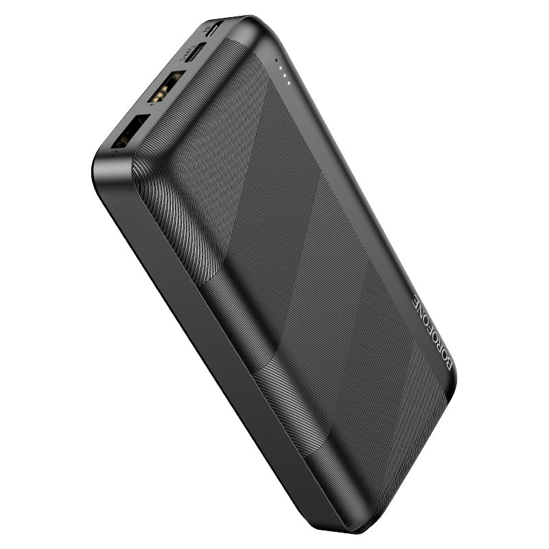 

Портативный аккумулятор (Powerbank) Borofone BJ27A, 20 А·ч, 2xUSB, 2.1А, Type-C, QC, черный (6974443388015), BJ27A