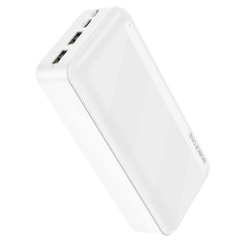 

Портативный аккумулятор (Powerbank) Borofone BJ27B, 30 А·ч, 2xUSB, 2.1А, QC, QI, белый (6974443388046), BJ27B