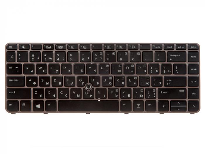 

Клавиатура для ноутбука HP EliteBook 745 G3, 745 G4, 840 G3, 840 G4, черная с серой рамкой (599076), 836307-001