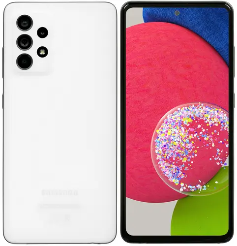 Смартфон Samsung Galaxy A52s, 6.5" 1080x2400 Super AMOLED, Qualcomm Snapdragon 778G, 8Gb RAM, 256Gb, 3G/4G/5G, NFC, Wi-Fi, BT, 4xCam, 2-Sim, 4500 мА⋅ч, USB Type-C, Android, белый (SM-A528BZWIMEB) б/у, отказ от покупки, вскрыта упаковка