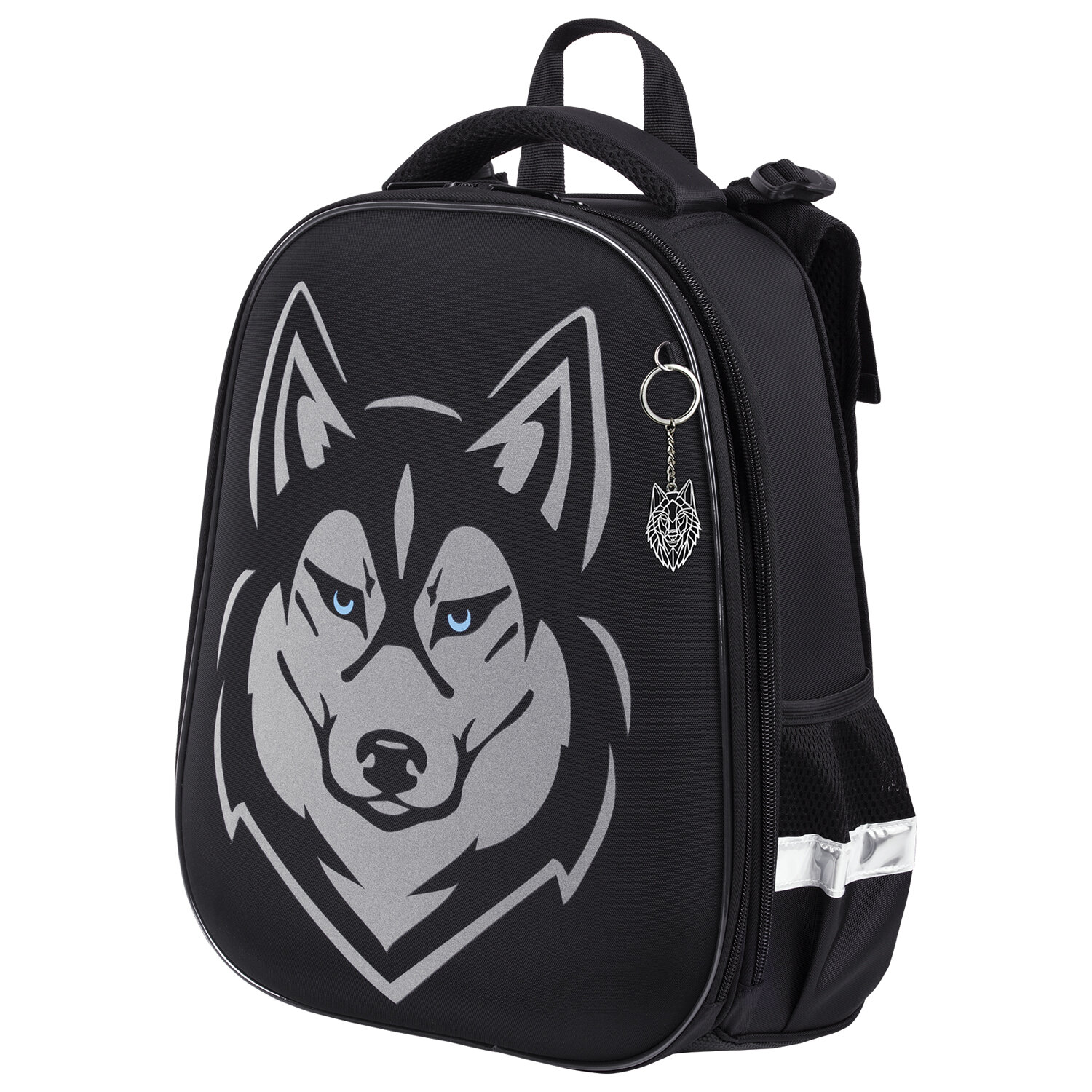 

Ранец Brauberg SHINY Husky, анатомическая, вентилируемая, формоустойчивая спинка, 2 отделения, черный (271383)