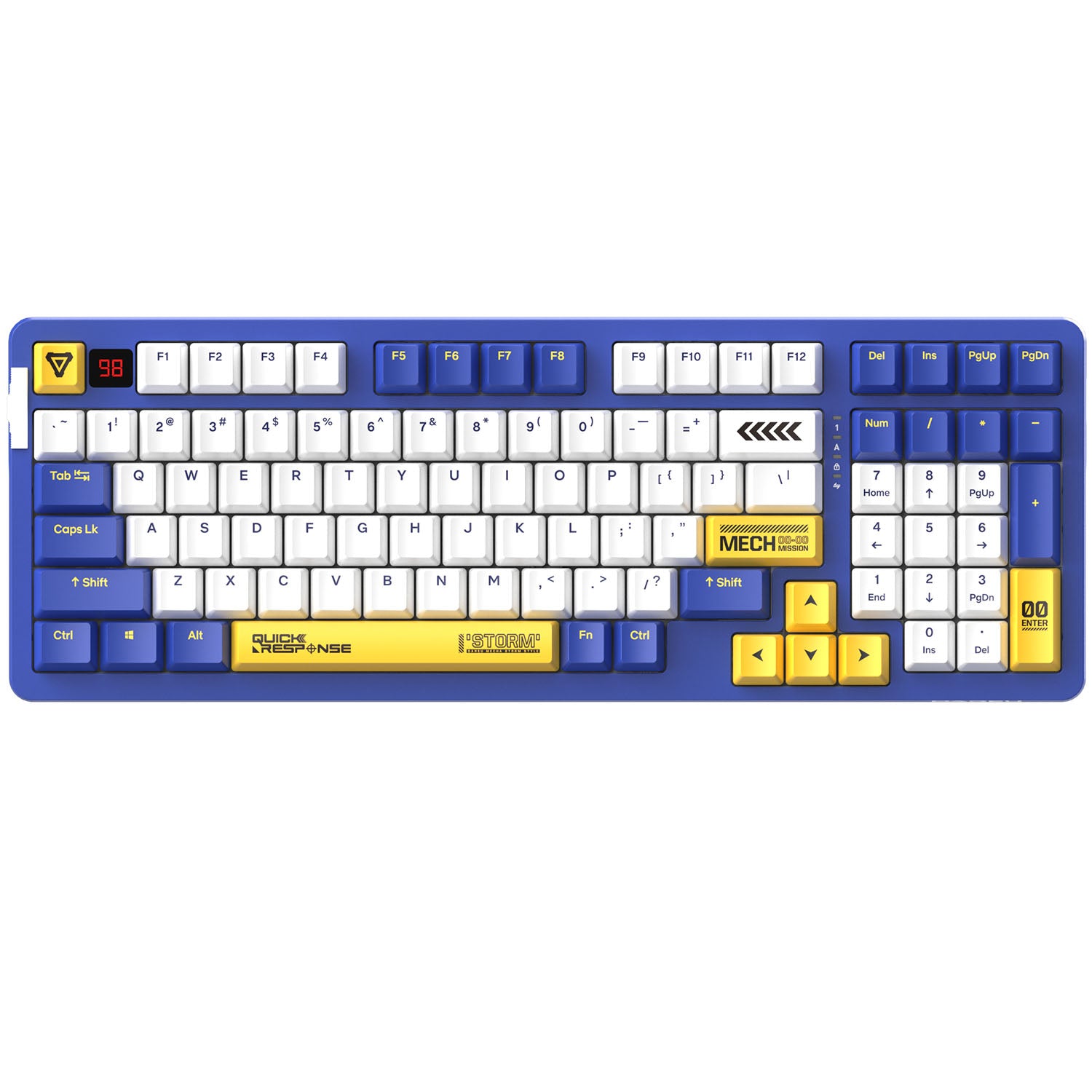 

Клавиатура проводное/беспроводное Dareu A98 Pro, механическая, V3 Blue Sky, подсветка, Bluetooth/Радиоканал/USB, синий/белый (A98 Pro Mecha-Blue), A98 Pro