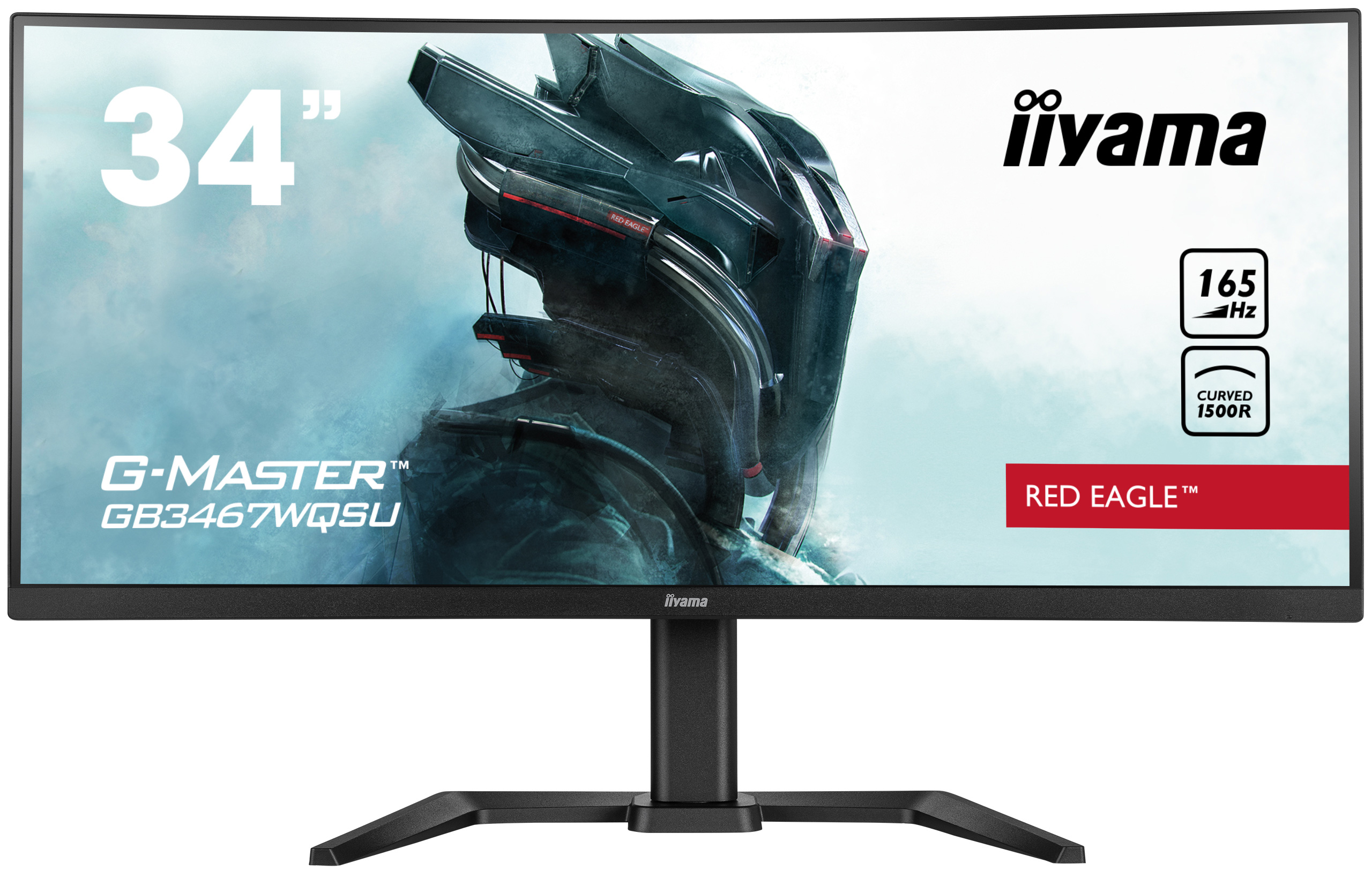 

Монитор 34" Iiyama G-MASTER GB3467WQSU-B5 VA, изогнутый, 3440x1440 (21:9), 550кд/м2, 165 Гц, 0.4 мс, 178°/178°, HDMI, DisplayPort, USB-Hub, черный (GB3467WQSU-B5), GB3467WQSU-B5