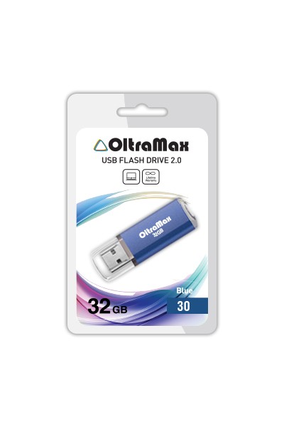 

Флешка 32Gb USB 2.0 OltraMax 30, синий (OM-32GB-30-Blue), 0
