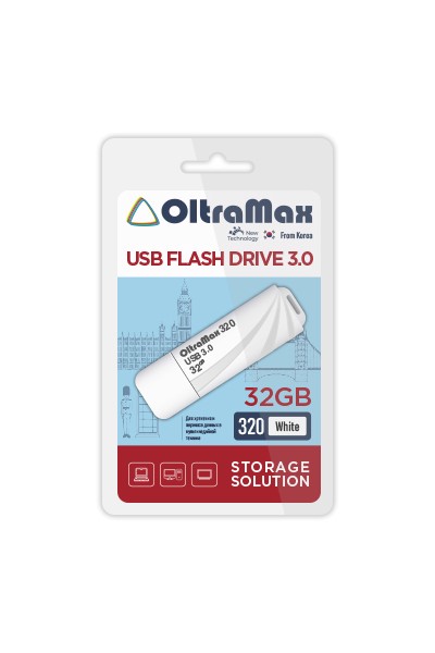 

Флешка 32Gb USB 3.0 OltraMax 320, белый (OM-32GB-320-White), 0