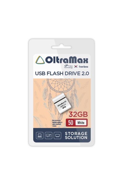 

Флешка 32Gb USB 2.0 OltraMax 50, белый (OM-32GB-50-White), 0