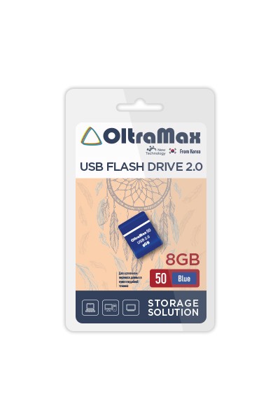 

Флешка 8Gb USB 2.0 OltraMax 50, синий (OM-8GB-50-Blue), 50