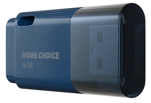 

Флешка 16Gb USB 2.0 More Choice MF16, темно-синий (4610196401091), 0