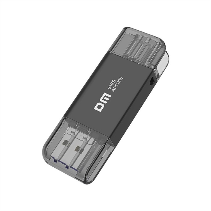 

Флешка 64Gb USB 2.0/USB Type-C/Lightning DM 3 in 1 APD005, черный (APD005-3 in 1 64Gb), APD005