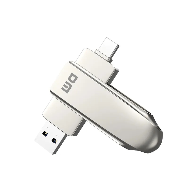 

Флешка 128Gb USB 3.2 Gen 1 (USB-A + USB Type-C) DM FS230, серебристый (FS230-USB3.2 128Gb)