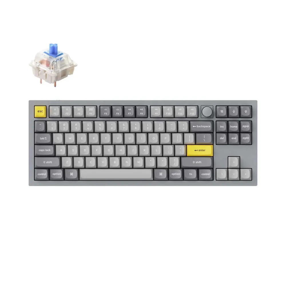 Клавиатура Keychron Q3-N2, USB, серый