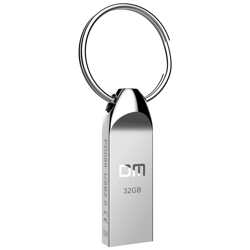 Флешка 32Gb USB 2.0 DM PD086, серебристый (PD086 32Gb)