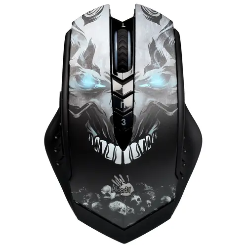Мышь A4Tech Bloody R80 Plus, USB, черный/принт