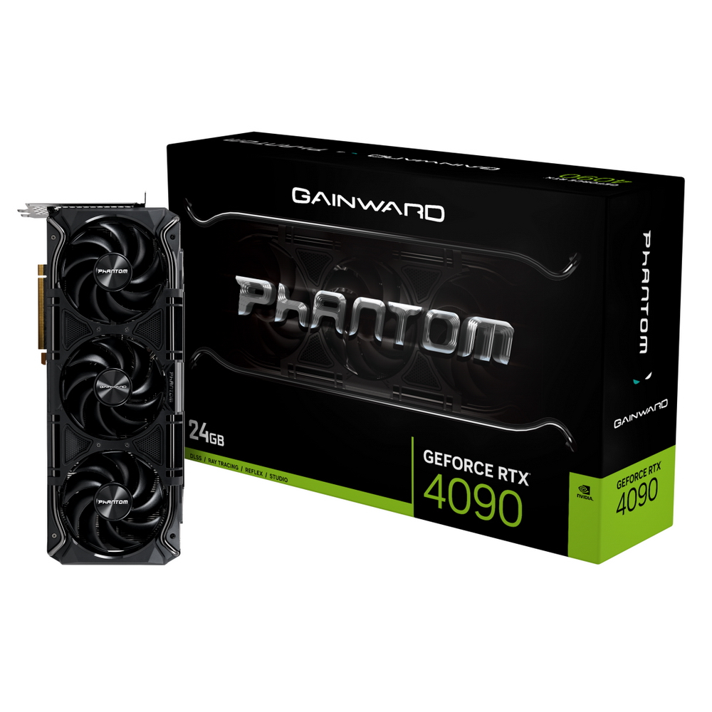 

Видеокарта GAINWARD NVIDIA GeForce RTX 4090 Phantom, 24Gb DDR6X, 384 бит, PCI-E, HDMI, 3DP, Retail (NED4090019SB-1020P), Phantom