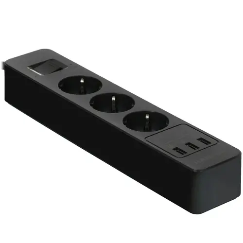 

Удлинитель HARPER UCH-360, 3-розетки, 3 м, черный (H00003011), UCH-360