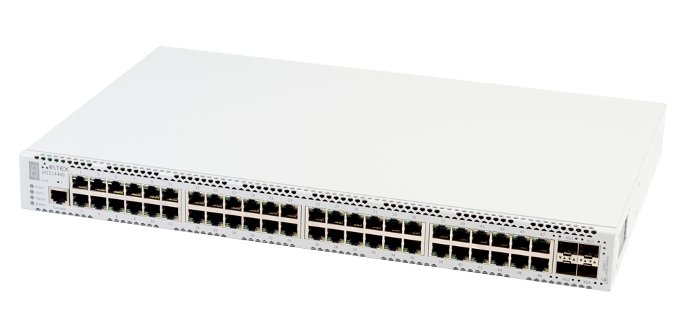 Коммутатор Eltex MES2448B, 48x1 Гбит/с, SFP/uplink: SFP+x4 (MES2448B)