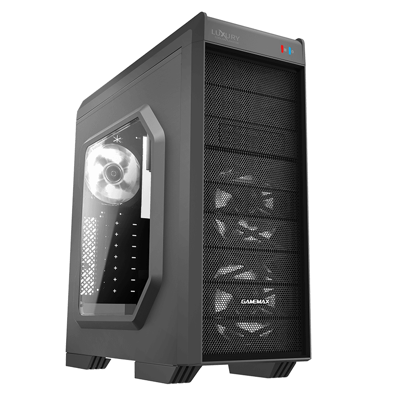 

Корпус GameMax Luxury G501X, ATX, Midi-Tower, USB 3.0, белая подсветка, черный, без БП, Luxury G501X