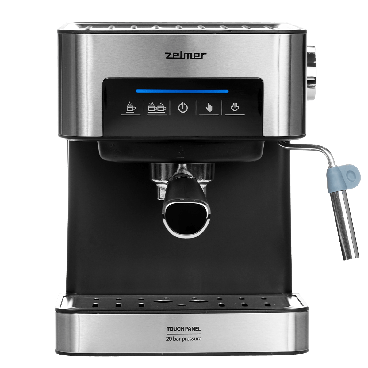 

Кофеварка рожковая ZELMER EXPRESSO ZCM7255, 850 Вт, кофе молотый, 1.6 л, автоматический капучинатор, черный/серебристый (71704574P), ZCM7255